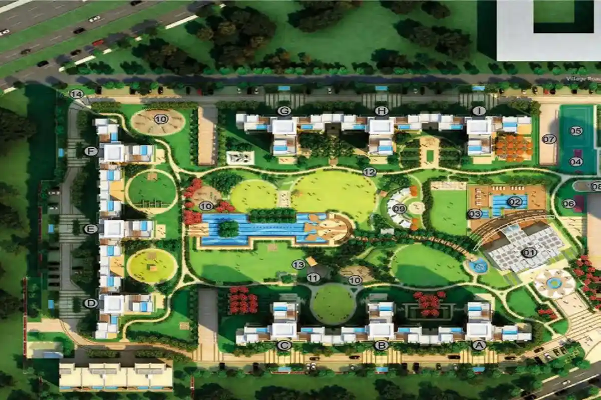 Site Layout of Bestech Park View Grand Spa